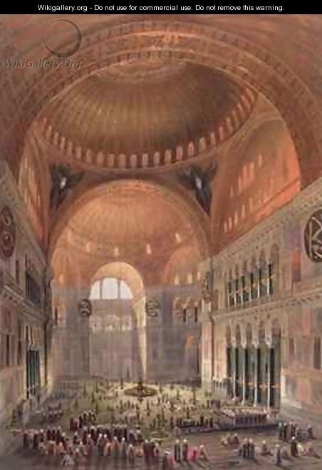 Interior of Haghia Sophia Constantinople - Gaspard Fossati