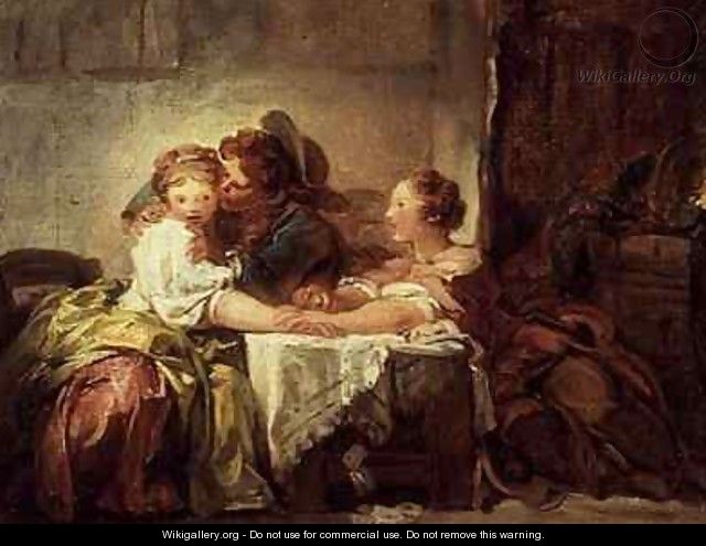 The Prize of a Kiss - Jean-Honore Fragonard