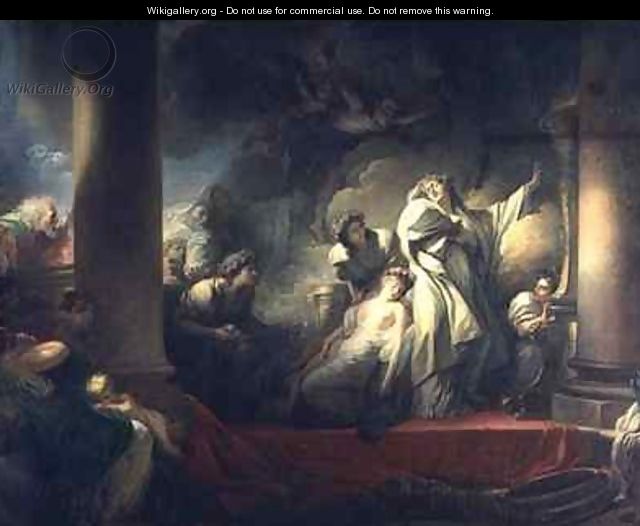 High Priest Coresus Sacrificing Himself to Save Callirhoe - Jean-Honore Fragonard