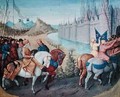 Entry of Louis VII c 1120-80 King of France and Conrad III 1093-1152 King of Germany into Constantinople during the Crusades - Jean Fouquet