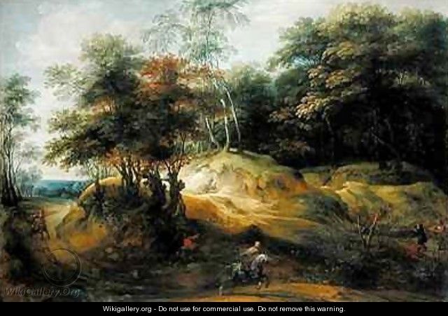 Forest Landscape with Ambush - Jacques Fouquieres