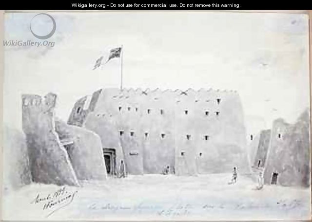 The French Flag flying above the Palace of the Sultan of Agadez Niger - Henry Dr. Fournial