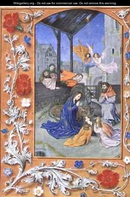 The Nativity from Hours of Etienne Chevalier - Jean Fouquet