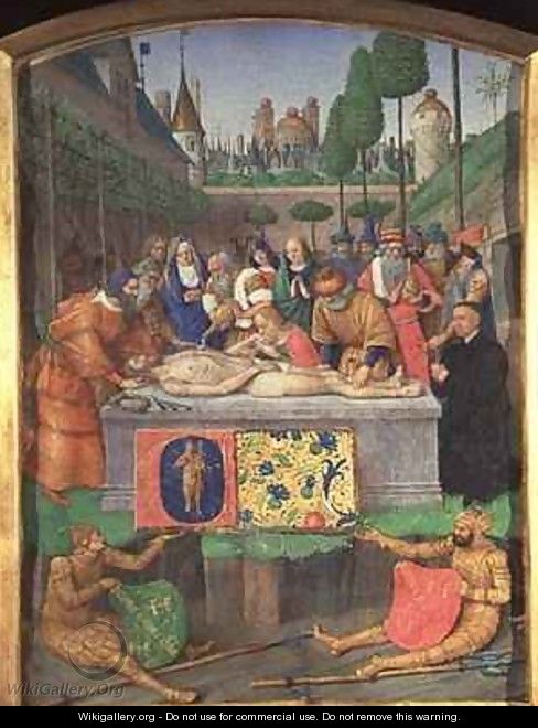 The Entombment from the Hours of Etienne Chevalier - Jean Fouquet