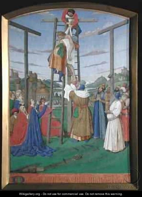 The Deposition from the Hours of the Cross and the Holy Spirit - Jean Fouquet