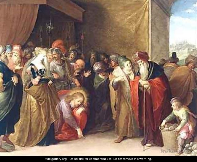 Christ and the Woman Taken in Adultery 2 - Frans the younger Francken