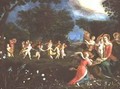 Madonna and Child in Landscape Feted by Dancing Cherubs - Frans the younger Francken