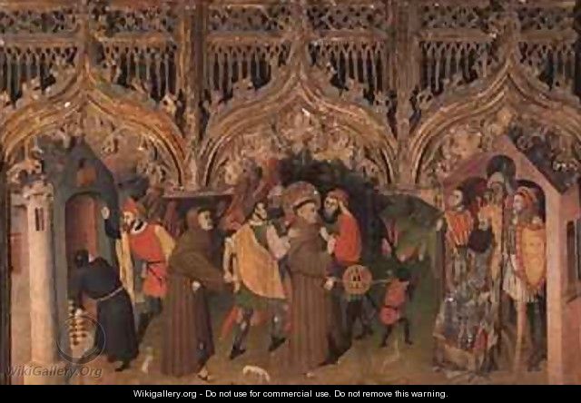 Scene from the Life of St Francis from the Life of the Virgin and St Francis Altarpiece - Nicolas Frances