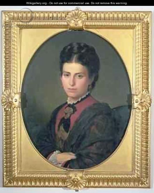 Portrait of Emilia Sampieri - Alessandro Franchi