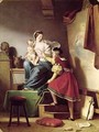 Raphael Adjusting his Models Pose for his Painting of the Virgin and Child - Alexandre Evariste Fragonard