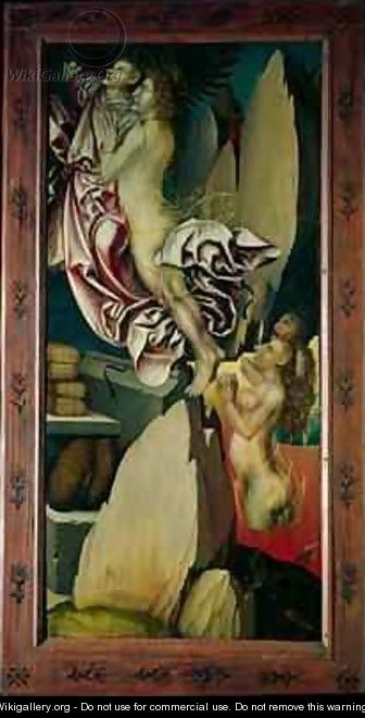 Bugnon altarpiece left hand panel depicting the deliverance of a soul from purgatory - Hans Fries