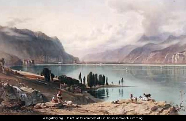 A View of Lake Geneva - George Arthur Fripp