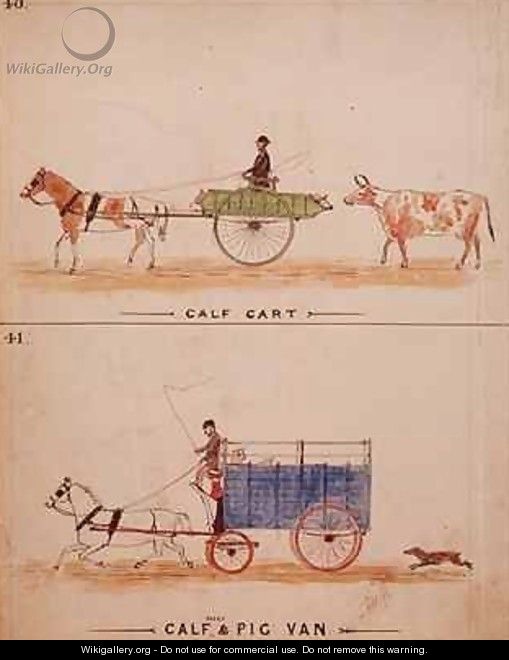 The Calf Cart and the Calf Sheep and Pig Van - William Francis Freelove