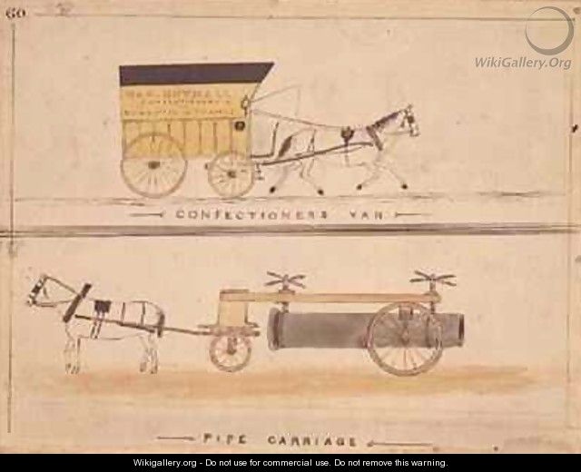 Confectioners Van and the Pipe Carriages - William Francis Freelove