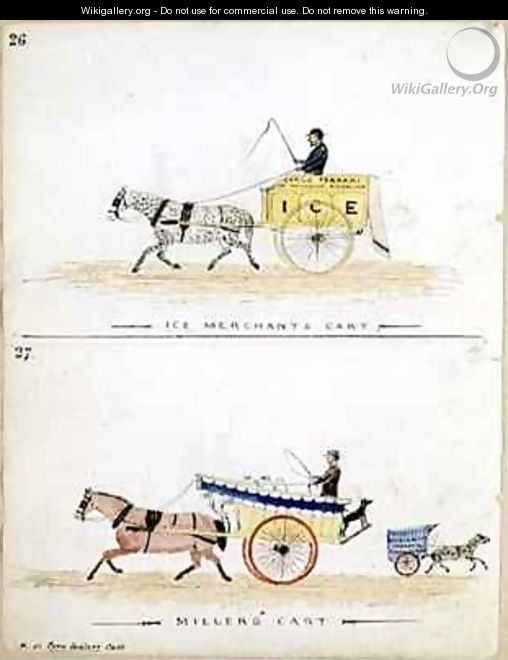 The Ice Merchants Cart and the Millers Cart - William Francis Freelove