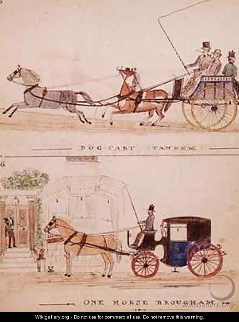 The Dog Cart and the One Horse Brougham - William Francis Freelove