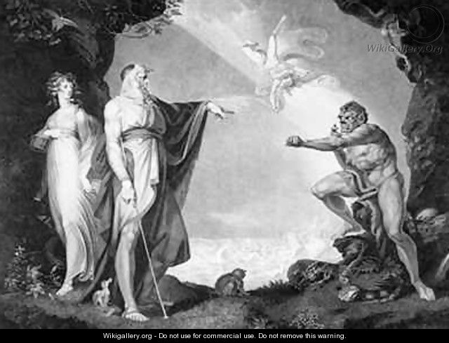 Prospero Miranda Caliban and Ariel - (after) Fuseli, Henry (Fussli, Johann Heinrich)