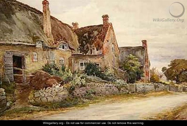 Thatched Cottage with Barn Adjoining - John Fulleylove