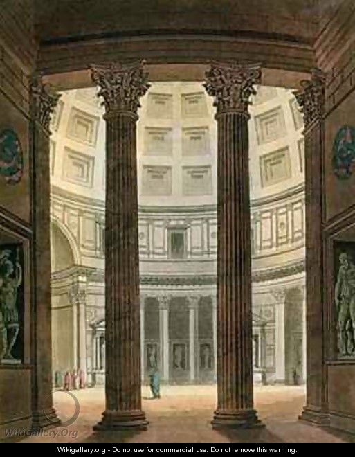 Interior of the Pantheon Rome - (after) Fumagalli