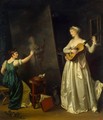 Artist Painting a Portrait of a Musician - Marguerite Gerard