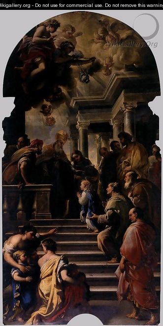 Presentation of Mary at the Temple - Luca Giordano