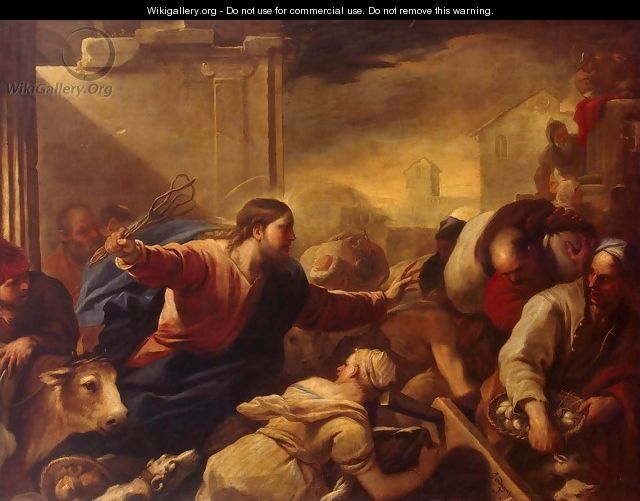 Expulsion of the Moneychangers from the Temple - Luca Giordano