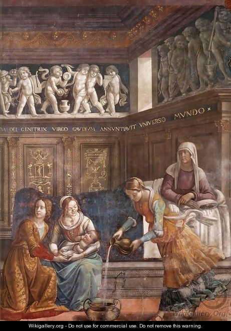 Birth of Mary (detail) - Domenico Ghirlandaio
