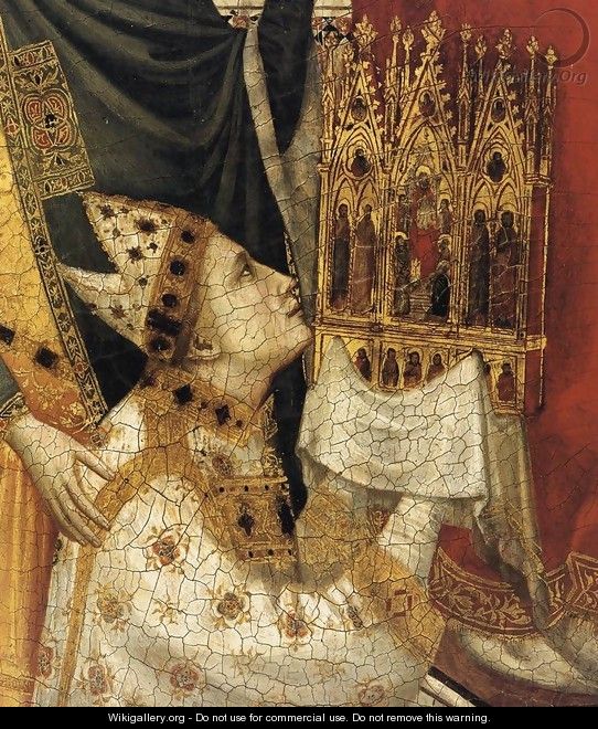 The Stefaneschi Triptych St Peter Enthroned (detail) - Giotto Di Bondone