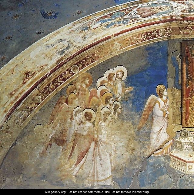 No. 13 God Sends Gabriel to the Virgin (detail) - Giotto Di Bondone