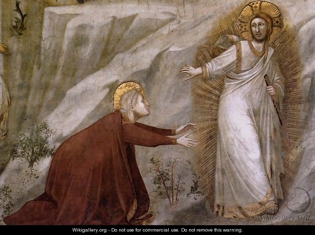Scenes from the Life of Mary Magdalene Noli me tangere (detail) - Giotto Di Bondone