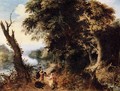 Landscape with Diana Receiving the Head of a Boar - Abraham Govaerts