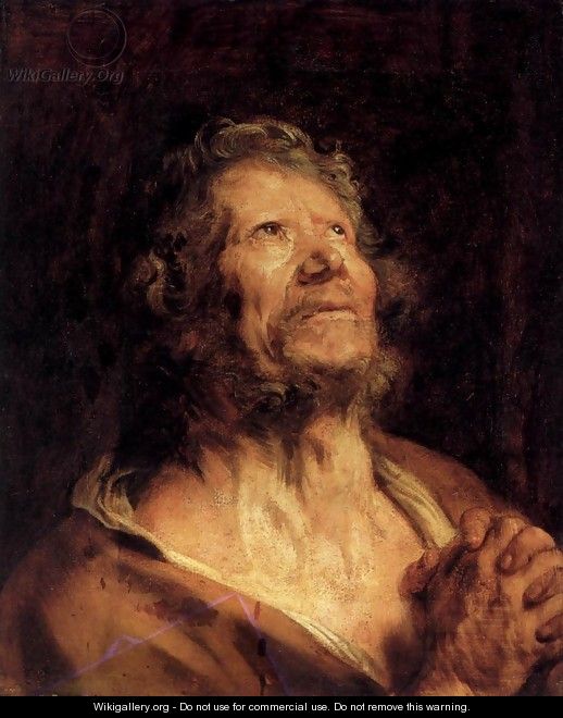 An Apostle with Folded Hands - Sir Anthony Van Dyck