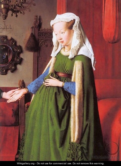 Portrait of Giovanni Arnolfini and his Wife (detail) - Jan Van Eyck