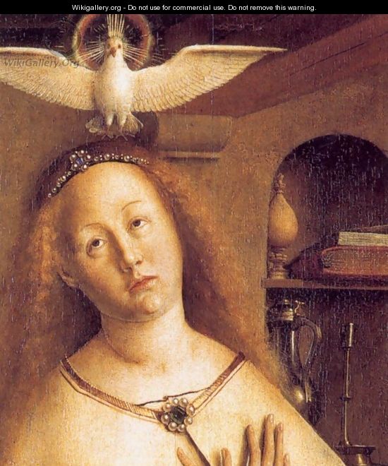 The Ghent Altarpiece Mary of the Annunciation (detail) - Jan Van Eyck
