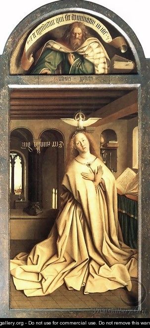 The Ghent Altarpiece Prophet Micheas; Mary of the Annunciation - Jan Van Eyck