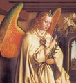 The Ghent Altarpiece Angel of the Annunciation (detail) - Jan Van Eyck