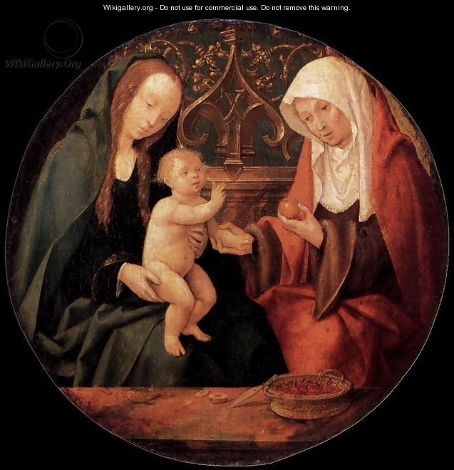Virgin and Child with St Anne - Cornelius Engebrechtsz