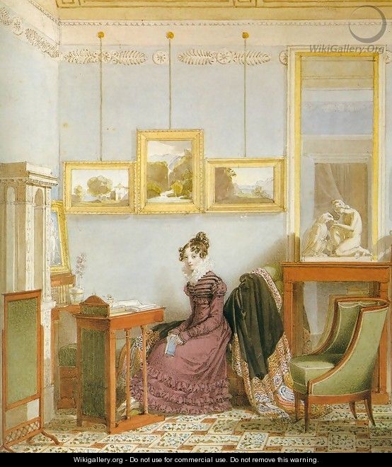 Woman at her Writing Desk - Johann-Nepomuk Ender