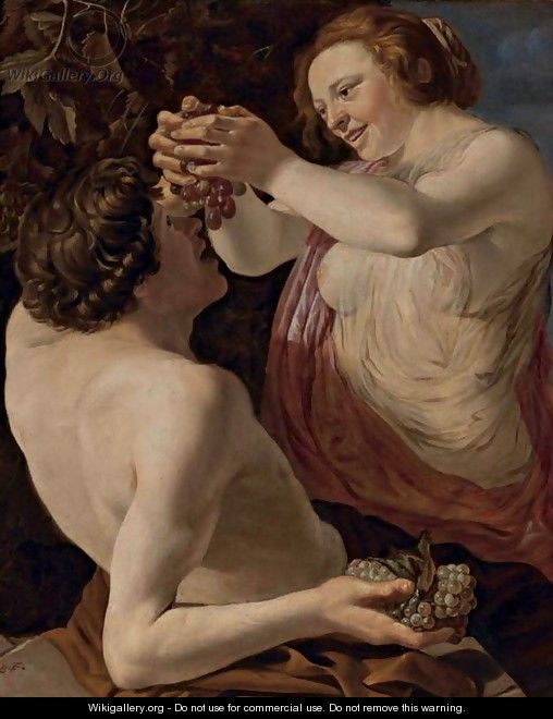Nymph and Satyr - Christiaen van Couwenbergh