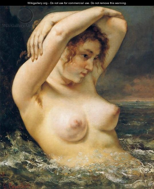 The Woman in the Waves 2 - Gustave Courbet