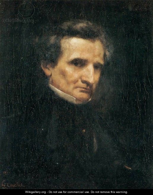 Portrait of Hector Berlioz - Gustave Courbet