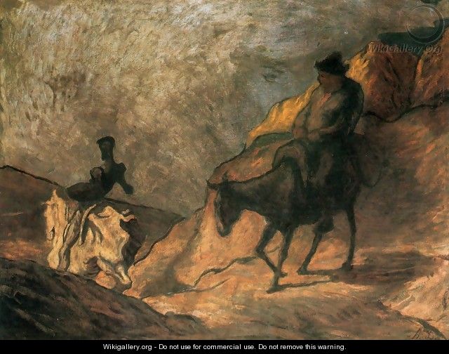 Don Quixote and Sancho Panza 3 - Honoré Daumier