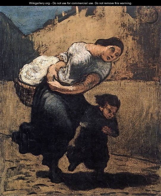 Load (Washerwoman) - Honoré Daumier