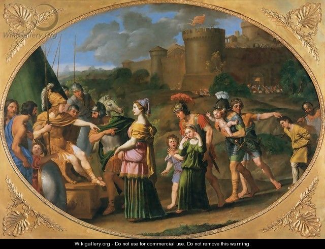Timoclea Captive Brought before Alexander - Domenichino (Domenico Zampieri)