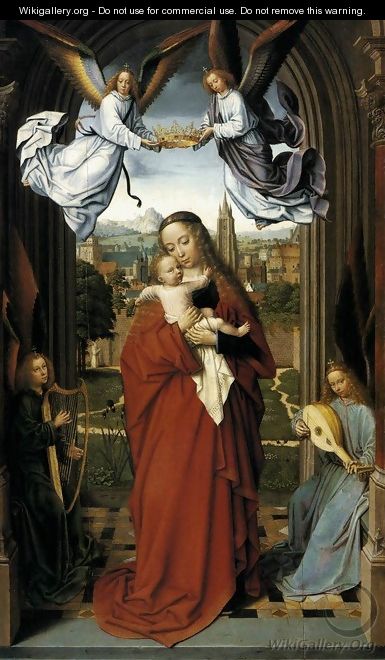 Virgin and Child with Four Angels - Gerard David
