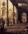Perspective View with Portico (detail) - (Giovanni Antonio Canal) Canaletto