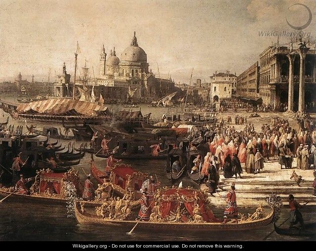 Arrival of the French Ambassador in Venice (detail) - (Giovanni Antonio Canal) Canaletto