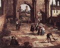 Rome The Arch of Constantine (detail) - (Giovanni Antonio Canal) Canaletto