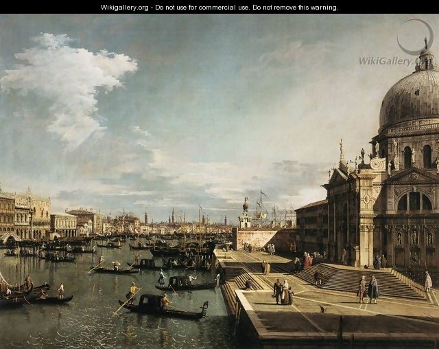 Entrance to the Grand Canal and the Church of La Salute - (Giovanni Antonio Canal) Canaletto
