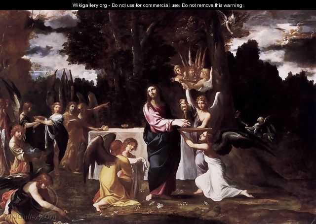 Christ Served by Angels in the Wilderness - Lodovico Carracci